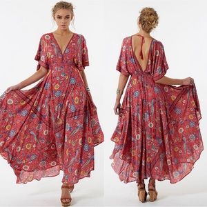 Spell & The Gypsy Collective Love Bird Half Moon Gown-Rose
